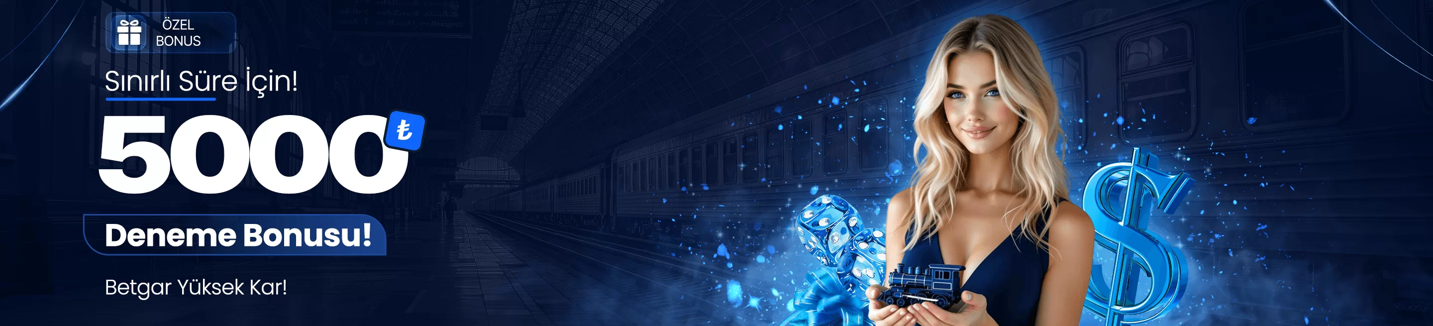 Betgar sınırlı süre için 5000₺ deneme bonusu kampanya bannerı